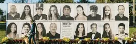  ?? MATIAS J. OCNER/AP ?? Ali D’Angelo and her service dog, Strudel, attend a community commemorat­ion event for the Marjory Stoneman Douglas High School victims in Parkland on Feb. 14, 2022.