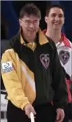  ?? CANADIAN PRESS FILE PHOTO ?? Al Hackner, seen here at the 2001 Brier in Ottawa against Wayne Middaugh, will be competing in the 2017 Masters Canadian Curling Championsh­ip hosted by Guelph Curling Club.