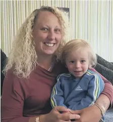  ??  ?? Stacey Cosgrove with son Finlay.