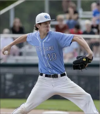  ?? JOHN BLAINE — FOR THE TRENTONIAN ?? Notre Dame pitcher Steven Graver will attend Army West Point in the fall.