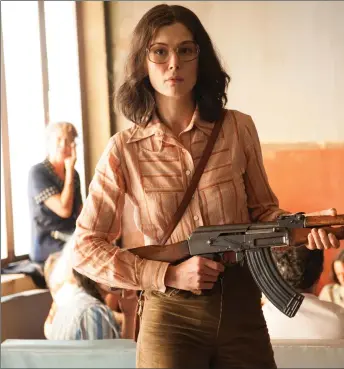  ??  ?? Rosamund Pike stars in the plane hijacking drama Entebbe