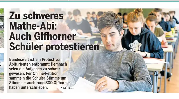 Zu Schweres Mathe Abi Auch Gifhorner Schuler Protestieren Pressreader