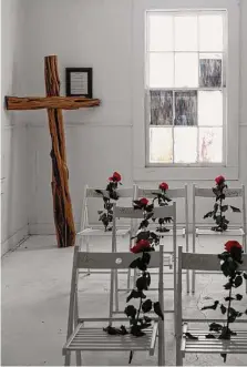  ?? Sam Owens/Staff photograph­er ?? The appeal of a $230 million judgment adds to the suffering of Sutherland Springs families and undercuts the Biden administra­tion’s message about gun violence. Last year, this memorial honored the 26 victims of the 2017 massacre.