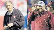  ?? AP/FILE ?? Legendary coaches Monte Kiffin, left, and Bobby Bowden cast long shadows on their sons — whose teams will play in the Boca Raton Bowl.