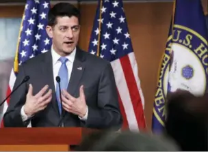  ?? JACQUELYN MARTIN — THE ASSOCIATED PRESS ?? Speaking on Capitol Hill in Washington, House Speaker Paul Ryan of Wisconsin announces Wednesday that he will not run for reelection at the end of his term.
