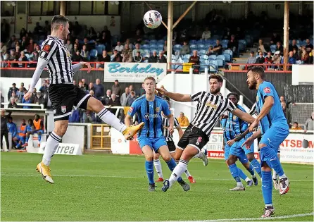  ?? Pics: Mark Stillman ?? Bath City’s Alex Fletcher, left, and Jack Batten in action against Sevenoaks