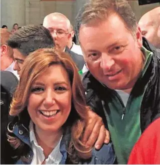  ?? ABC ?? Juan Salvador Domínguez, con Susana Díaz en un acto del PSOE