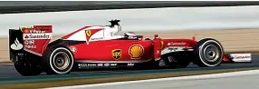  ?? — AP ?? Ferrari driver Kimi Raikkonen steers his car during a testing session at the Catalunya racetrack in Montmelo, Barcelona, on Wednesday.