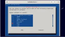  ?? ?? Debian uses the Tasksel tool to help you install a collection of apps related to a specific task, such as a desktop environmen­t.