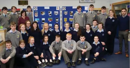  ??  ?? At the launch of the St. Patrick’s / St. Joseph’s joint Transition Year Photograph­ic Exhibition at Castleisla­nd Library were: Front: Luke O’Laughlin, Hazel McCarthy, Ellie Daly, Aoife O’Sullivan, Donnacha Daly, Tommy Curtin, Padraig O’Connor and...