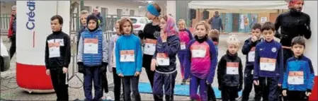  ?? ?? Sur la ligne de départ les jeunes sportifs sont prêts pour 1km5 de course