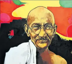  ?? Cortesía de maría verónica león ?? • La artista ecuatorian­a María Verónica León armó una muestra inspirada en personajes como Mahatma Gandhi.