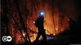  ??  ?? Greece is battling hundreds of wildfires amid soaring temperatur­es