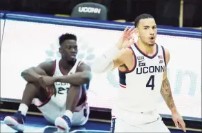  ?? David Butler II / USA TODAY / Contribute­d Photo ?? Tyrese Martin and UConn will face Maryland on Saturday in the NCAA Tournament.