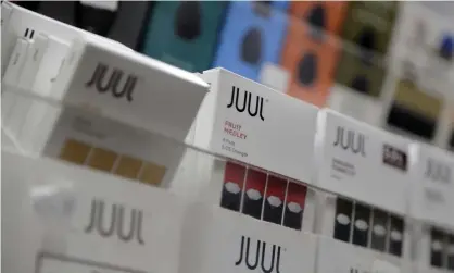  ?? Photograph: Seth Wenig/AP ?? Juul products are displayed at a smoke shop in New York.