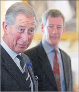  ??  ?? Simon Herrema on duty alongside Prince Charles at Buckingham Palace