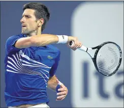  ??  ?? World No. 1 Novak Djokovic