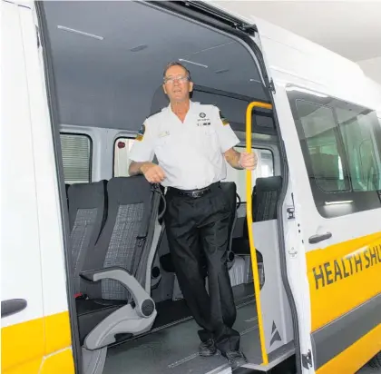  ?? PHOTO / FILE ?? St John officer and co-founder of the Dannevirke shuttle Don Stewart in one of the newest shuttle vehicles.