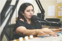  ?? BRANDON HARDER ?? Laila Hirani’s South Asian music-based show, Bollywood Mehfil, originates in the CJTR studio in Regina but has managed to find an audience around the world and is moving to an on-demand format.