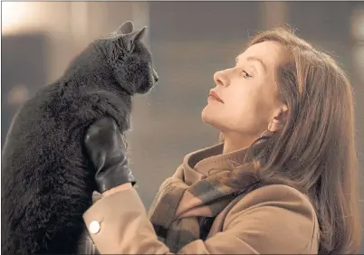  ??  ?? CAT AND MOUSE TALE: Isabelle Huppert received the Best Actress award at the Golden Globes for her portrayal in Elle.