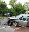  ?? Foto: Wilhelm Schmid ?? Zu einem Unfall ist es auf halber Strecke zwischen Jedesheim und Illertisse­n ge kommen.