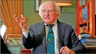  ??  ?? President Michael D Higgins holding court