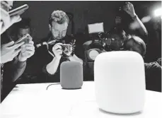  ?? MARCIO JOSE SANCHEZ, AP ?? The HomePod speaker was WWDC’s biggest “wow” moment Monday. Apple CEO Tim Cook waited until last to announce it.