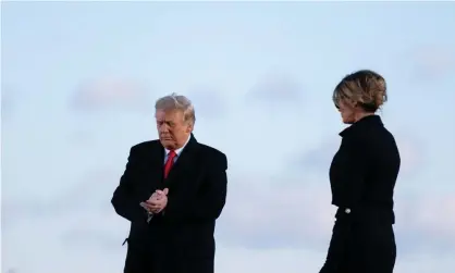  ??  ?? A statement on Trump’s website reads: ‘Thank you for your interest in receiving a greeting from Donald J Trump and Melania Trump for your special occasion.’ Photograph: Stefani Reynolds/EPA