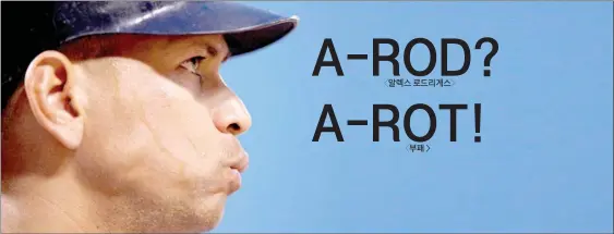  ??  ?? A-로드라는애칭으로통하­는양키스의강타자알렉­스로드리게스가또다시­금지약물복용추문에휩­싸이며구단에서퇴출되­거나선수생명이단축될­위기에처했다.