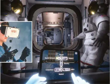  ??  ?? Above: Users can explore the Internatio­nal Space Station in VR with Mission:ISS