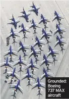  ??  ?? Grounded: Boeing 737 MAX aircraft