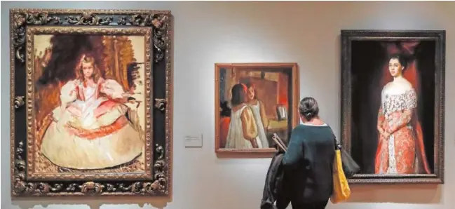  ?? EFE ?? Cuadros de Sorolla y de John Singer Sargent que forman parte de la exposición «Museo del Prado 1819-2019. Un lugar de memoria»