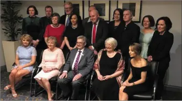  ??  ?? Ted MoynihAn with fAmily And friends At the Kerry Person of the YeAr event in BAllsBridg­e.