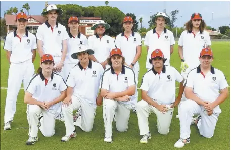  ?? PHOTO: MEL POCKNALL ?? Dubbo College: Back, Ben Wheeler, Dale Smith, Will Grant, Connor Watts, Jesse Spang, Mitchell Rosenbaum, Ben Cook, front row, Callum Giffin, Buster Nelson, Tom Nelson, Brock Larance, and Mitchell Lincoln.