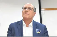  ?? Evaristo Sá/AFP ?? Em reunião da Executiva nacional do PSDB, nesta terça em Brasília, Alckmin chamou Dória de “traidor”