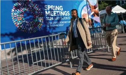  ?? Photograph: Shawn Thew/EPA ?? The IMF and World Bank spring meetings in Washington DC are attended by finance ministers and central bank governors from around the world.