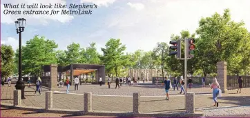  ?? ?? What it will look like: Stephen’s Green entrance for MetroLink