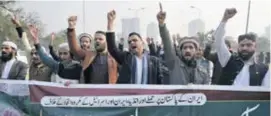  ?? ?? Reclamo.
Musulmanes protestan por el ataque de Irán.