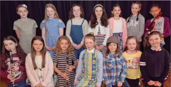  ??  ?? The under-12 girls who competed in the talent finals in Glenealy Hall on Sunday.