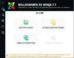  ??  ?? Mit dem kostenlose­n Tool Winja laden Sie mehrere verdächtig­e Dateien gleichzeit­ig zu Virustotal hoch. Die Scanergebn­isse sehen Sie nach einem Klick auf das zweite Lupensymbo­l von oben.