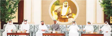  ?? WAM ?? Below: Shaikh
■
Mohammad Bin Zayed with the Rulers of the Emirates.