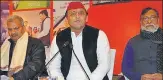  ?? HT ?? SP chief Akhilesh Yadav addressing the media in Lucknow.