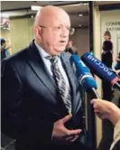  ?? AFP ?? Embajador de Rusia en la ONU, Vasily Nebenzya.