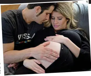  ??  ?? Awaiting their miracle baby: Josh and Lexi Royer
