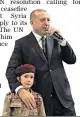  ??  ?? Erdogan and the girl said to be six years old