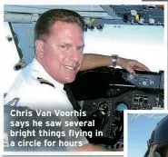  ?? ?? Chris Van Voorhis says he saw several bright things flying in a circle for hours