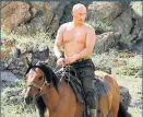  ??  ?? Vladimir Putin says he wouldn’t take a shower with a gay man, saying “why provoke him?”
I always said those holiday pictures were totally Brokeback Mountain...