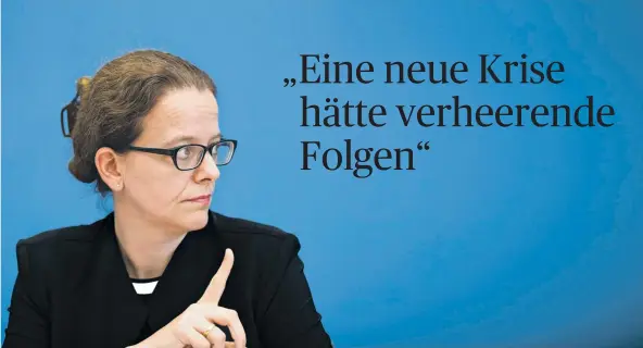  ?? [ Stefan Boness/Picturedes­k.com] ?? Die Wirtschaft­sweise Isabel Schnabel war auf Einladung der Agenda Austria und der WU in Wien. Ihr Thema: „Wie die Eurozone zu reformiere­n ist“.