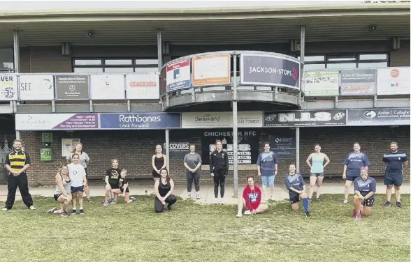  ??  ?? The launch of a league ladies’ side at Chichester RFC was held last summer with the help of West Sussex’s England star Jess Breach - but the wait for action has dragged on since