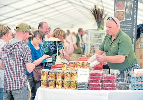  ?? ?? FRESH BARGAINS: The Scottish Game Fair at Scone Palace offers something to suit all tastes this weekend.